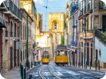 Picture of trams in Lisbon